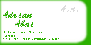 adrian abai business card